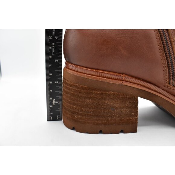 Sofft Womens Size 11 Jenine Bourbon Leather Zip Block Heel Ankle Boots Shoes - Picture 11 of 15